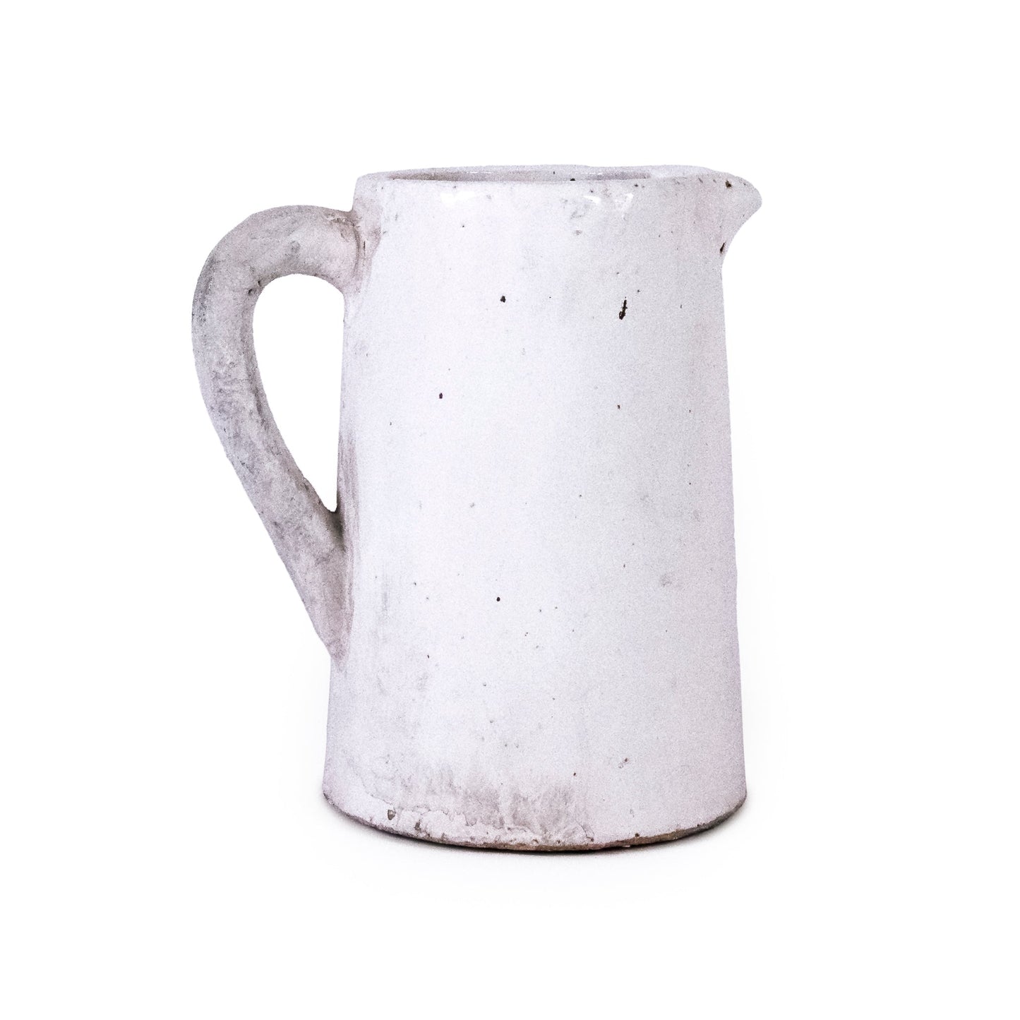 Stoneware Vintage White Pitcher