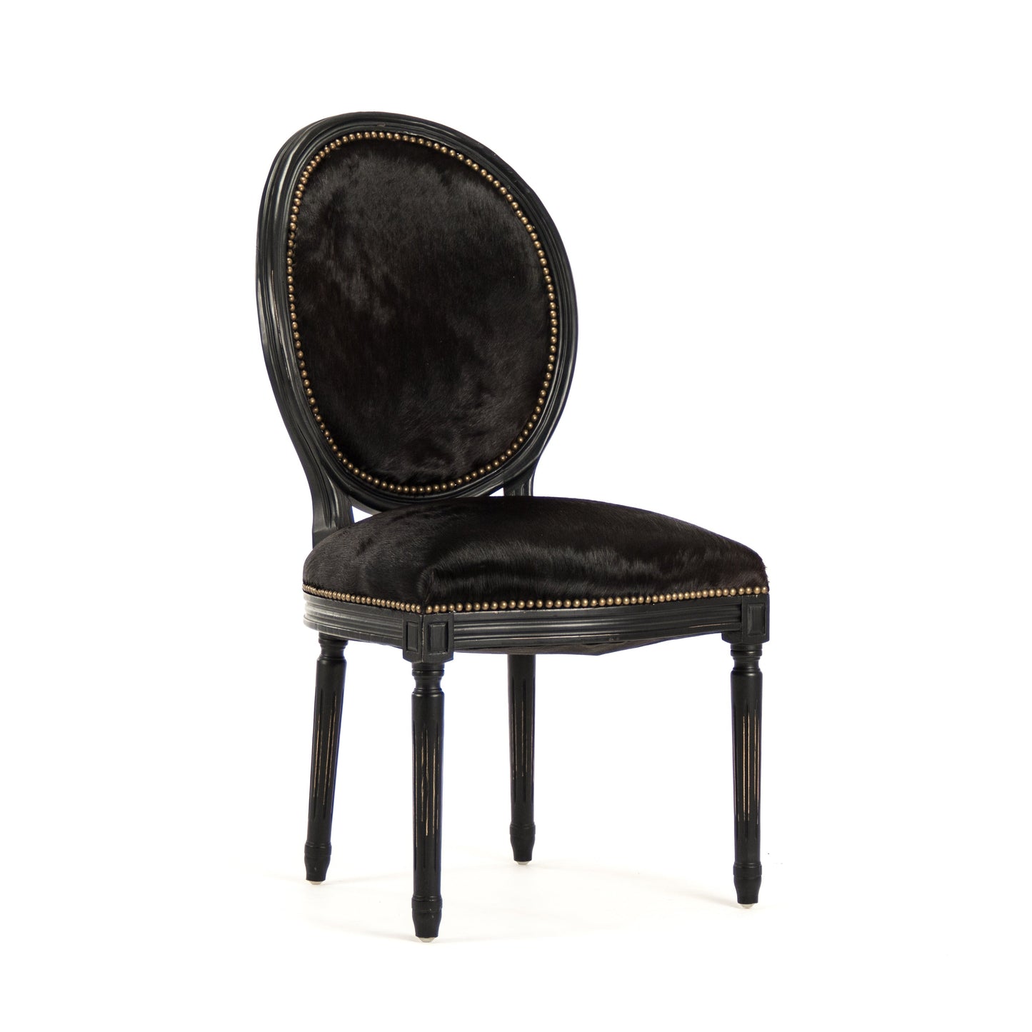 Medallion Cowhide Chair B004 301-1 Cow BL