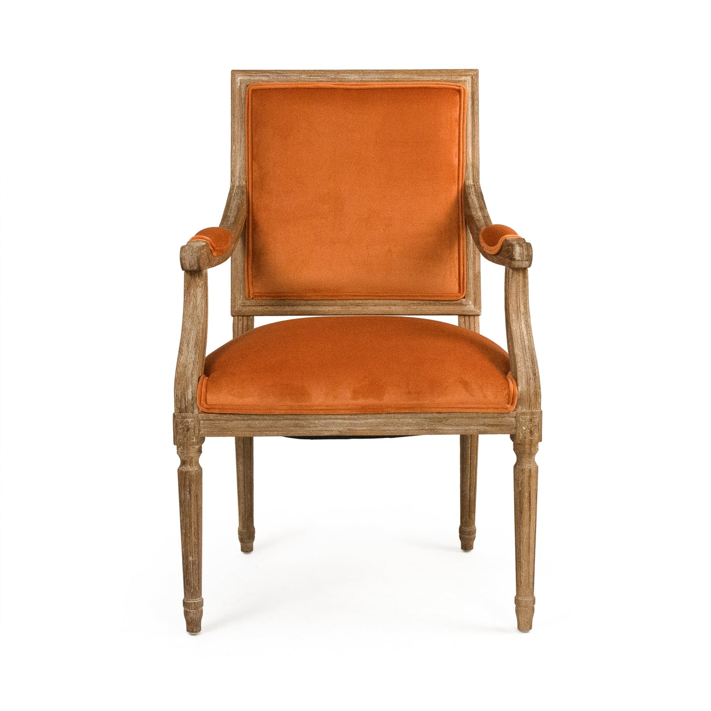 Clementine Velvet Louis Arm Chair