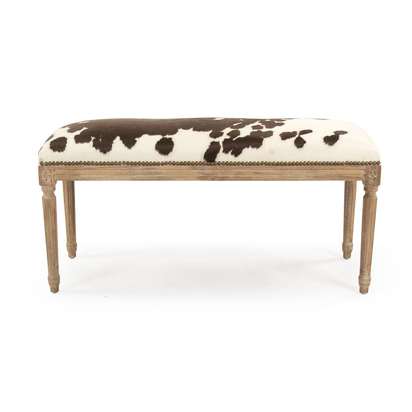 Cow Hide Bench