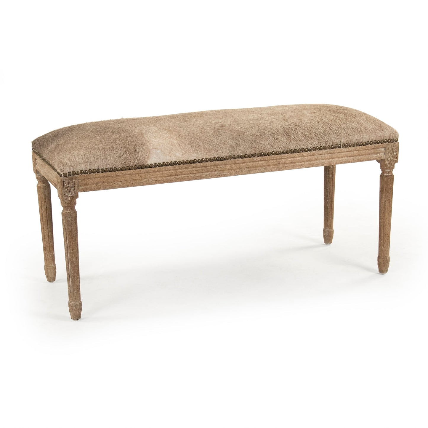 Cow Hide Bench