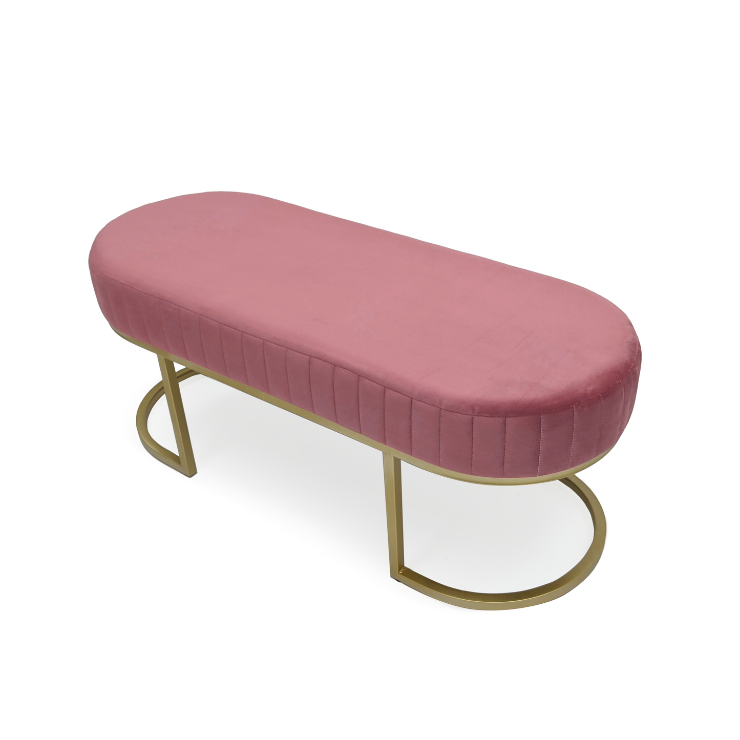 Pink Velvet Bench