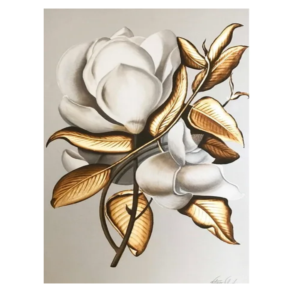 Magnolia Gold Leaf I - Size 36"X60"