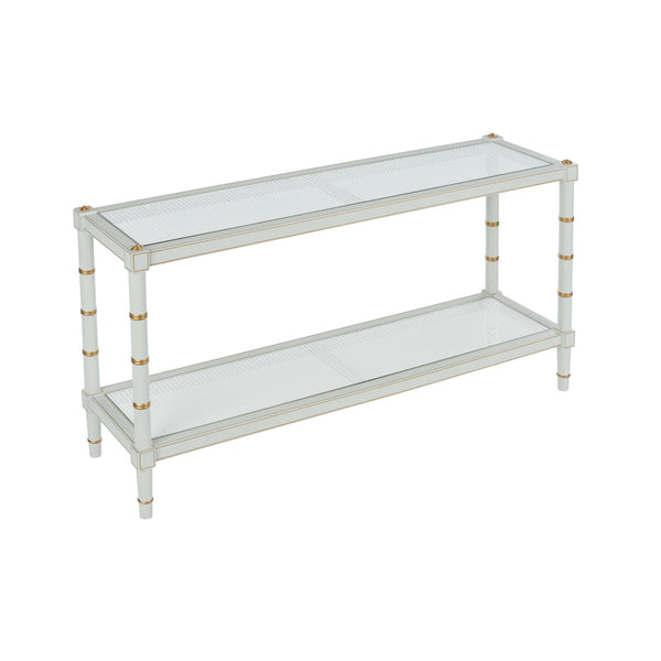 Chelsea House Conner Cane Console Gray
