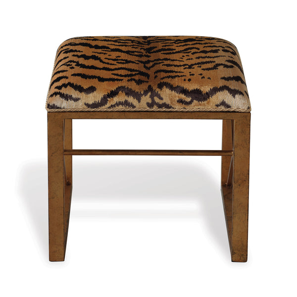 Medallion Black Le Tigre Natural Single Bench by Scalamandre for Port 68