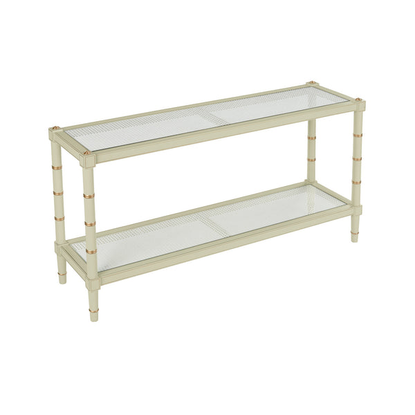 Chelsea House Conner Cane Console Green