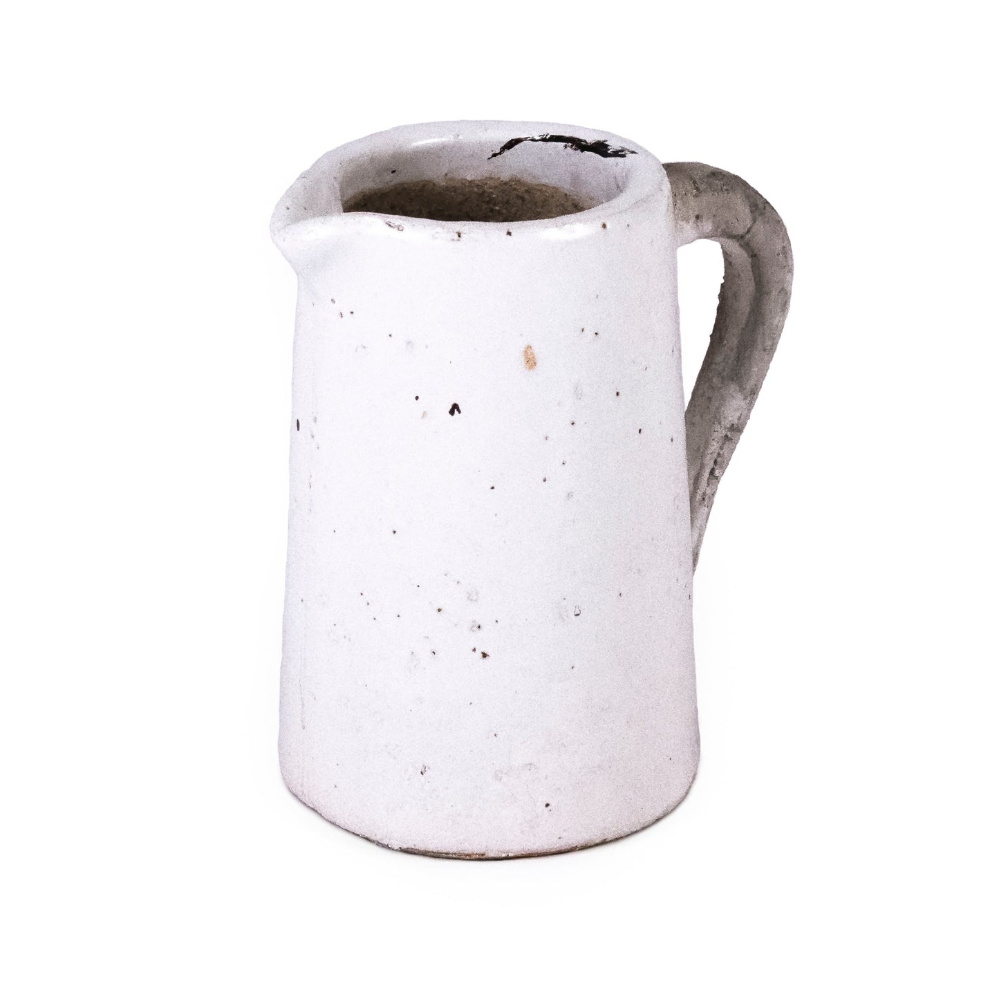 Stoneware Vintage White Pitcher