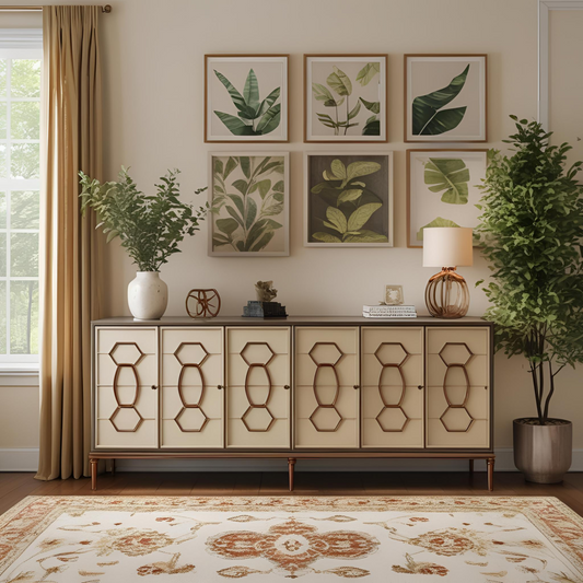 Geometric Console Credenza