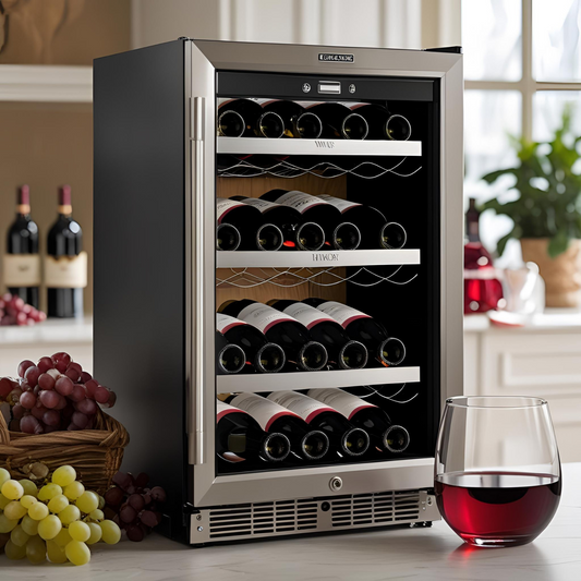 Sleek Stainless Steel Wine Cooler