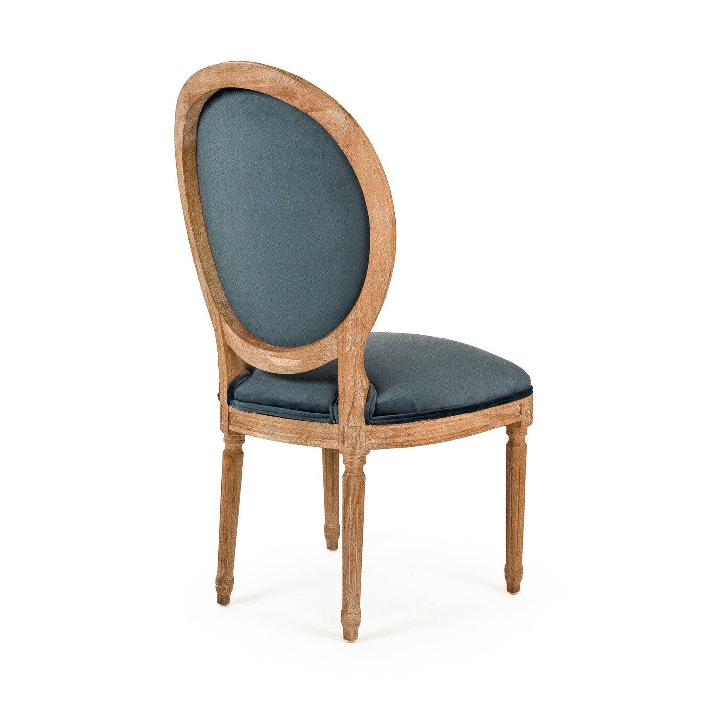 Teal Velvet Medallion Side Chair