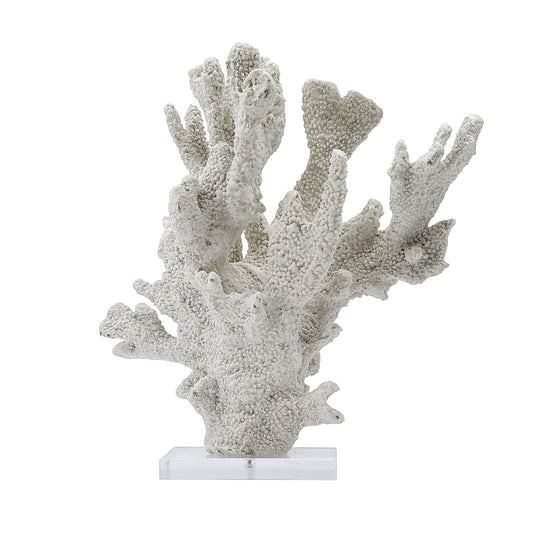 Off-White Resin Coral on Acrylic Base