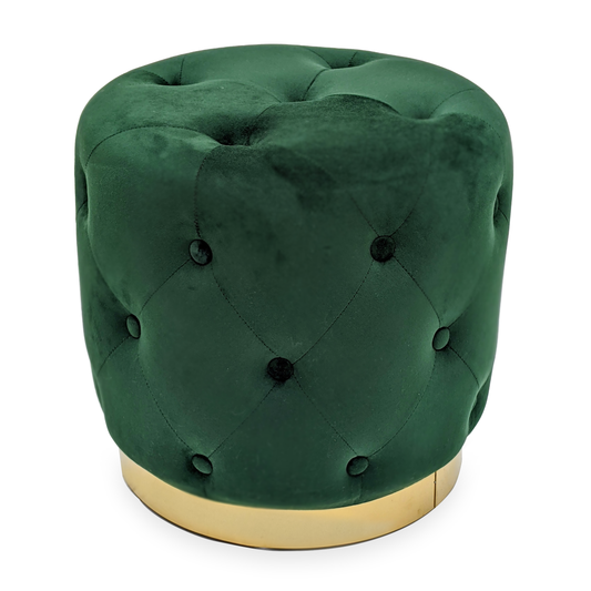 Green Velvet Stool