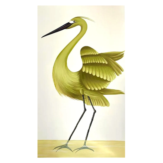 Lime Crane ll - Size 36"X60"