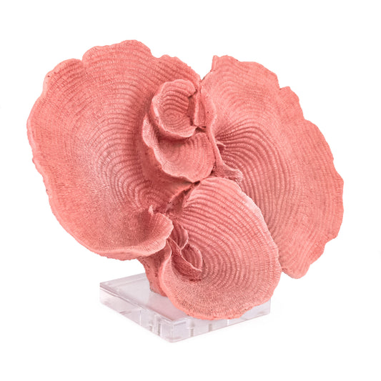 Pink Resin Coral on Acrylic Base